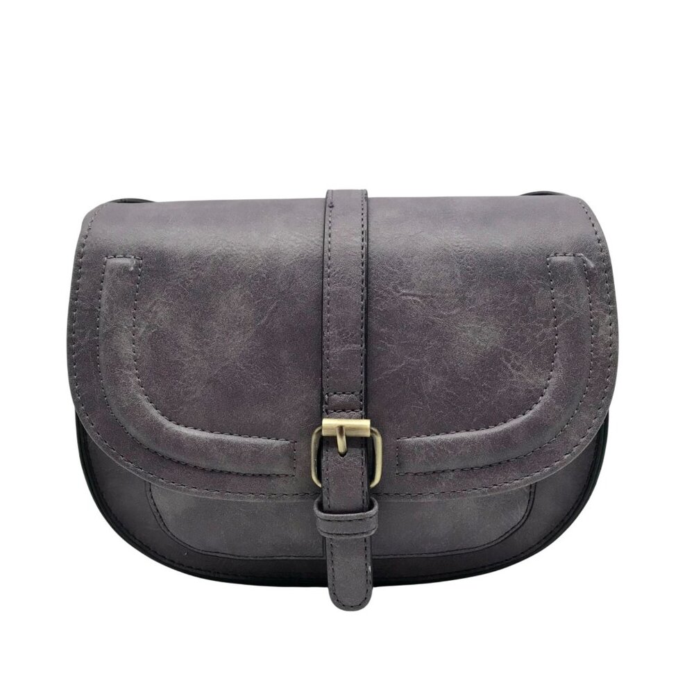 Afkomst Purple Vegan Leather Saddle Crossbody